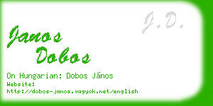 janos dobos business card